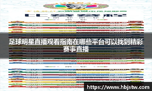 足球明星直播观看指南在哪些平台可以找到精彩赛事直播